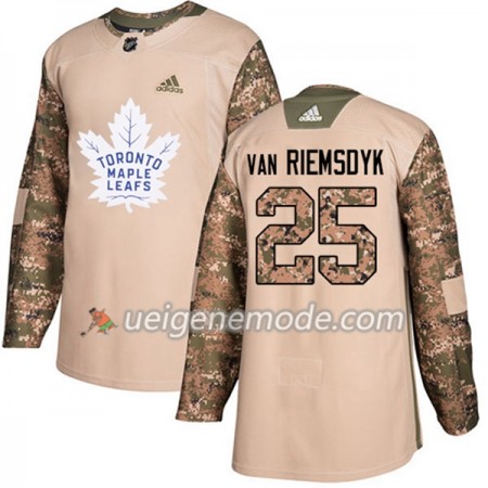 Herren Eishockey Toronto Maple Leafs Trikot James Van Riemsdyk 25 Adidas 2017-2018 Camo Veterans Day Practice Authentic